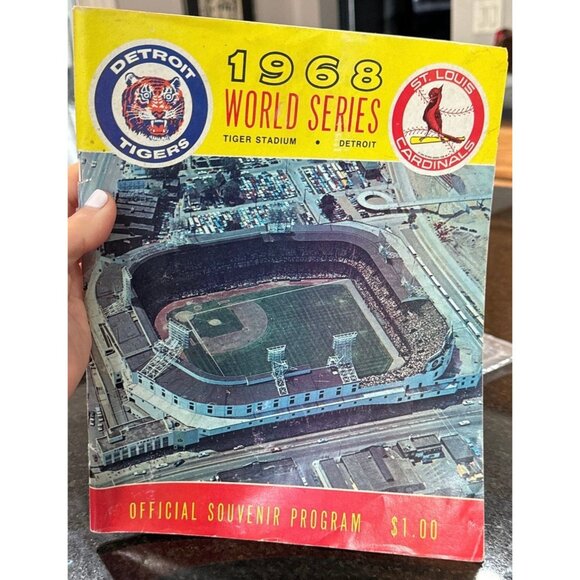 Vintage Detroit Tigers 1968 World Series Program In Plastic Sleeve - Picture 3 of 8
